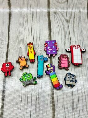 BRAND NEW 10 Total Number Blocks Shoe Charms / Jibbitz